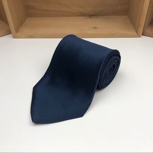 Vintage Stafford Navy Solid Sheen Tie